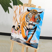 Load image into Gallery viewer, DIY Painting by number kit | Ferocious tiger