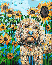 Load image into Gallery viewer, DIY Painting by number kit | Labrador Poodle