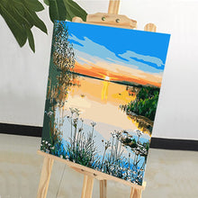 Load image into Gallery viewer, DIY Painting by number kit | Secluded lake