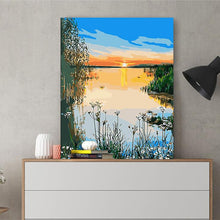 Load image into Gallery viewer, DIY Painting by number kit | Secluded lake