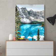 Load image into Gallery viewer, DIY Painting by number kit | Snow mountain and lake
