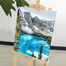 Load image into Gallery viewer, DIY Painting by number kit | Snow mountain and lake