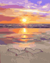 Load image into Gallery viewer, DIY Painting by number kit | Pink beach