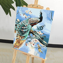 Load image into Gallery viewer, DIY Painting by number kit | Peacocks and birds