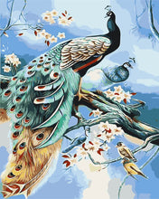 Load image into Gallery viewer, DIY Painting by number kit | Peacocks and birds