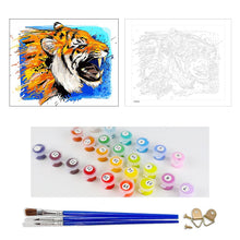 Load image into Gallery viewer, DIY Painting by number kit | Tiger head
