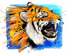 Load image into Gallery viewer, DIY Painting by number kit | Tiger head