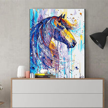 Load image into Gallery viewer, DIY Painting by number kit | Colorful horse