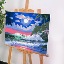 Load image into Gallery viewer, DIY Painting by number kit | The sea under the night light