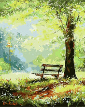 Load image into Gallery viewer, DIY Painting by number kit | Deep mountain green forest