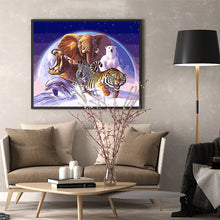 Load image into Gallery viewer, DIY Painting by number kit | Tiger, zebra, rhino, elephant, dolphin and white bear