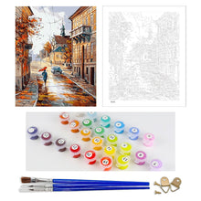Load image into Gallery viewer, DIY Painting by number kit | Autumn road
