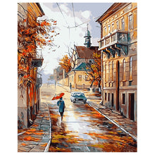 Load image into Gallery viewer, DIY Painting by number kit | Autumn road