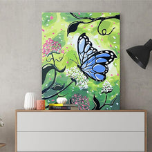 Load image into Gallery viewer, DIY Painting by number kit | Butterfly on flower