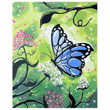 Load image into Gallery viewer, DIY Painting by number kit | Butterfly on flower