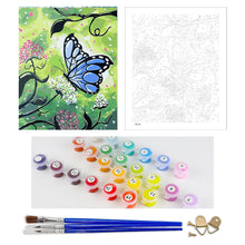 Load image into Gallery viewer, DIY Painting by number kit | Butterfly on flower