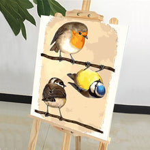 Load image into Gallery viewer, DIY Painting by number kit | Three magpies