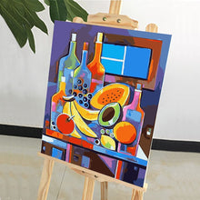 Load image into Gallery viewer, DIY Painting by number kit | Fruits and wines on the table