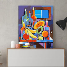 Load image into Gallery viewer, DIY Painting by number kit | Fruits and wines on the table