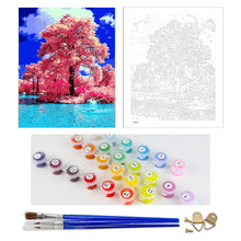 Load image into Gallery viewer, DIY Painting by number kit | Red Maple Trees