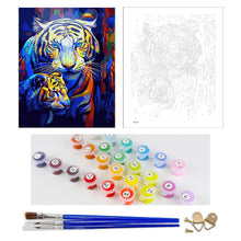 Load image into Gallery viewer, DIY Painting by number kit | Tiger Father and Son