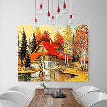 Load image into Gallery viewer, DIY Painting by number kit | Autumn scenery