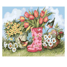 Load image into Gallery viewer, DIY Painting by number kit | Beautiful flowers