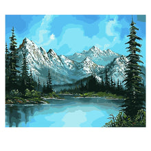 Load image into Gallery viewer, DIY Painting by number kit | Beautiful snow mountain