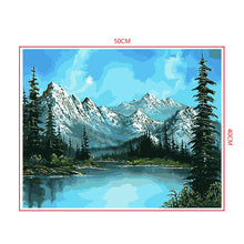 Load image into Gallery viewer, DIY Painting by number kit | Beautiful snow mountain