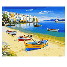 Load image into Gallery viewer, DIY Painting by number kit | Beautiful view of the seaside