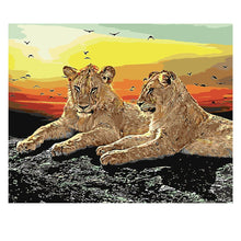 Load image into Gallery viewer, DIY Painting by number kit | Leopard couple