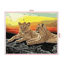 Load image into Gallery viewer, DIY Painting by number kit | Leopard couple