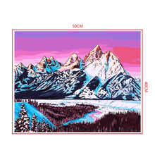 Load image into Gallery viewer, DIY Painting by number kit | Beautiful snow mountain