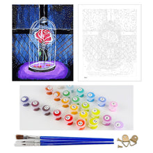Load image into Gallery viewer, DIY Painting by number kit | Preserved flowers in glass