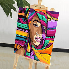 Load image into Gallery viewer, DIY Painting by number kit | African woman