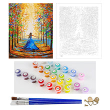 Load image into Gallery viewer, DIY Painting by number kit | Beautiful girl in the sun