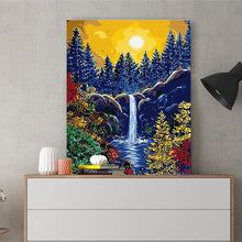 Load image into Gallery viewer, DIY Painting by number kit | Mountain waterfall