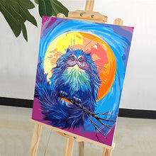 Load image into Gallery viewer, DIY Painting by number kit | Nighthawk under the big moon