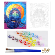 Load image into Gallery viewer, DIY Painting by number kit | Nighthawk under the big moon