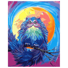 Load image into Gallery viewer, DIY Painting by number kit | Nighthawk under the big moon