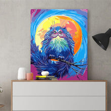 Load image into Gallery viewer, DIY Painting by number kit | Nighthawk under the big moon