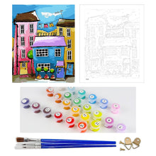 Load image into Gallery viewer, DIY Painting by number kit | Cartoon house