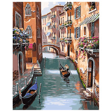 Load image into Gallery viewer, DIY Painting by number kit | Beautiful view of the river in Venice