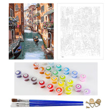 Load image into Gallery viewer, DIY Painting by number kit | Beautiful view of the river in Venice