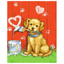 Load image into Gallery viewer, DIY Painting by number kit | Dog painting