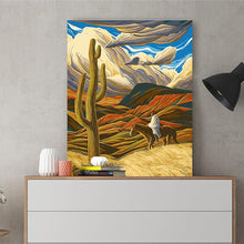 Load image into Gallery viewer, DIY Painting by number kit | Horse riding in the desert