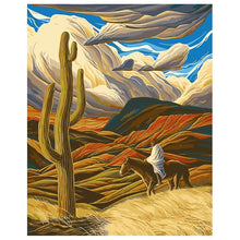 Load image into Gallery viewer, DIY Painting by number kit | Horse riding in the desert