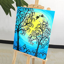 Load image into Gallery viewer, DIY Painting by number kit | Heart shaped tree and love birds