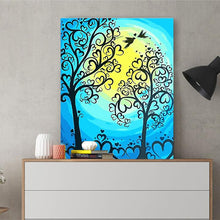 Load image into Gallery viewer, DIY Painting by number kit | Heart shaped tree and love birds