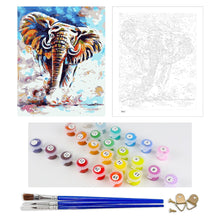 Load image into Gallery viewer, DIY Painting by number kit | Wild elephant